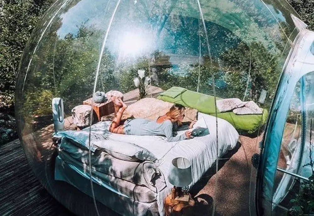 inflating camping bubble tent
